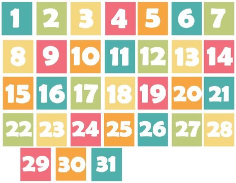 Spring Calendar Numbers Printable Printable Calendar Numbers, Spring Calendar, Preschool Calendar, Summer Bulletin Boards, Kindergarten Anchor Charts, Block Calendar, Numbers Printable, Kindergarten Classroom Decor, Calendar Numbers