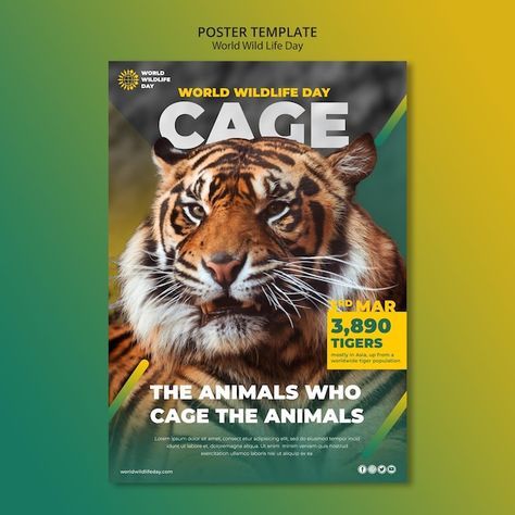 World Wild Life Day, Conference Poster Template, Instagram Posts Template, Conference Poster, Wildlife Day, Life Day, Business Poster, About World, Campaign Posters