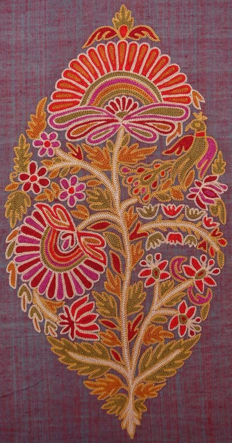 Needle Painting, Bohemian Interiors, Indian Patterns, Hand Stitch, Folk Embroidery, Embroidery Motifs, Indian Textiles, Indian Embroidery, Crafts With Pictures