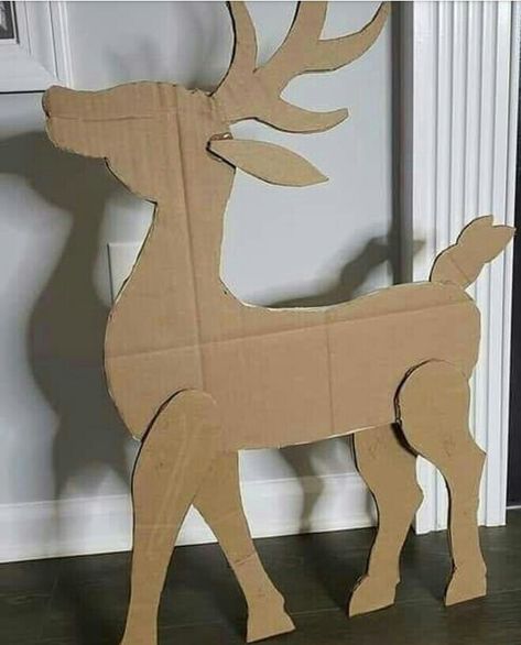 Cardboard Deer, Ideas Front Yard Landscaping, Landscaping Simple, Front Yard Landscaping Plans, Front Yard Landscaping Simple, Front Yard Landscaping Ideas, Yard Landscaping Ideas, Office Christmas Decorations, Office Christmas