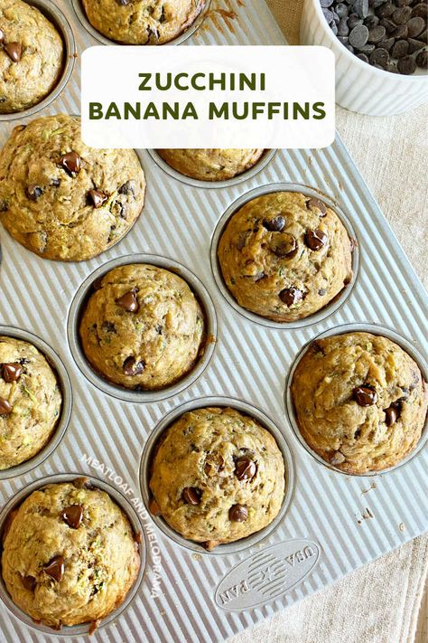 Zucchini Banana Muffins, Banana Zucchini Muffins, Zucchini Chocolate Chip Muffins, Zucchini Banana, Zucchini Banana Bread, Meatloaf Muffins, Banana Chocolate Chip Muffins, 140 Pounds, Banana Chocolate Chip