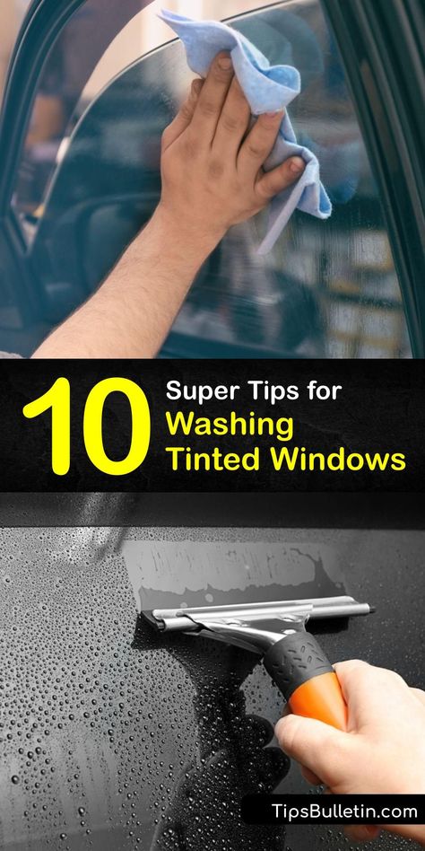 Tinted Car Windows, Diy Glass Cleaner, Cleaning Car Windows, Tinted Windows Car, Homemade Glass Cleaner, Car Window Cleaner, Vinegar Cleaner, Tinted House Windows, Remove Water Stains