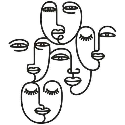 Abstract Faces Painting, Abstract Face Art Drawings, Minimalist Art Drawing, Minimal Digital Art, Abstract Line Art Design, Line Art Faces, Picasso Sketches, Face Abstract, Face Line Art