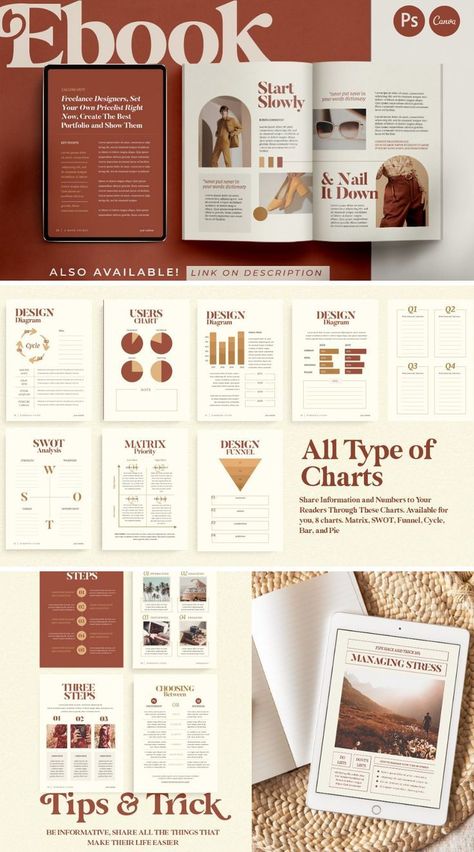 #Workbook_Layout #Social_Media_Planner_Template #Book_Worksheet #Branding_Book Workbook Layout, Social Media Planner Template, Book Worksheet, Ebook Layout, Branding Book, Course Template, Ebook Template Design, Canva Planner, Canva Ebook