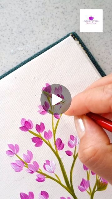 Easy Flower Paintings For Beginners, Brand Collab, Easy Flower Painting, Mini Tutorial, Pottery Painting Designs, Easy Flower, Painting Designs, July 3, Painting Class