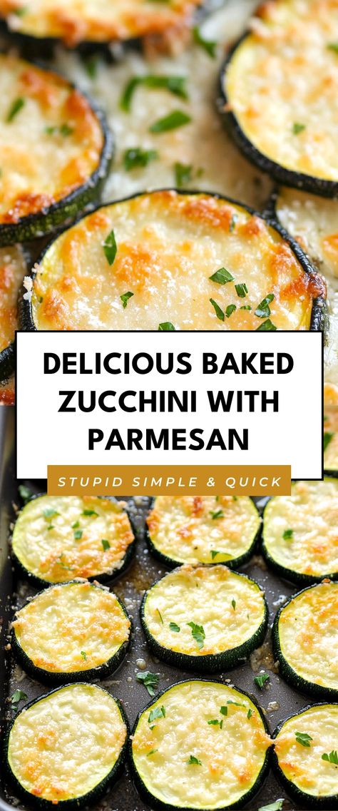 Image for Delicious Baked Zucchini with Parmesan One Pan Zucchini Recipes, Baked Zucchini Casserole Recipes, Zucchini Parmesan Recipes, Ways To Make Zucchini, Lasagna Dinner Sides, Dinner Recipes With Zucchini, Easy Side Recipes, Zuchini Baking Recipes, Zuchinis Recipe Dinner