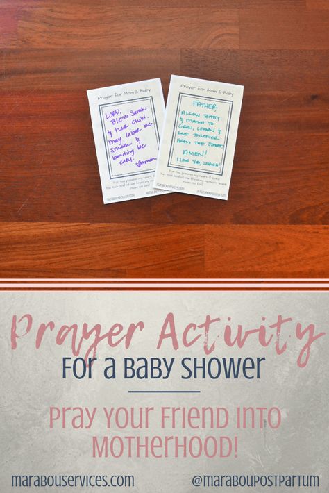 Blessing Shower Ideas, Baby Shower Prayers For Baby, Church Baby Shower Ideas, Catholic Baby Shower Ideas, Prayers For Baby Shower Printable, Christian Baby Shower Games, Baby Shower Prayer Cards, Christian Baby Shower Ideas, Christian Baby Shower Themes