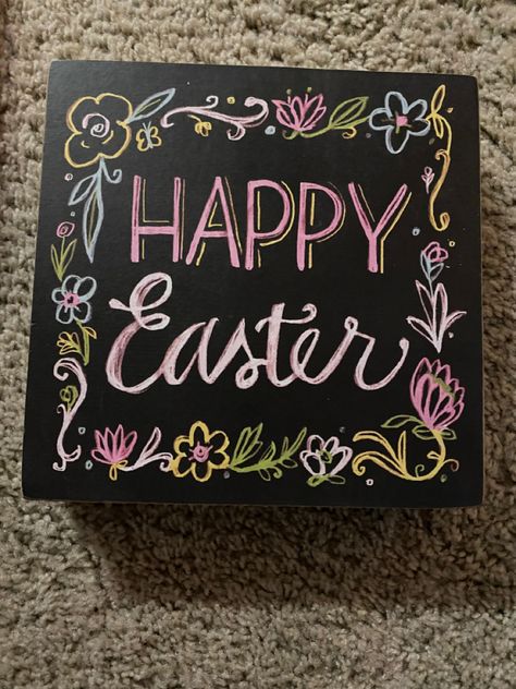 Easter Blackboard Ideas, Chalkboard Boarders, Happy Easter Chalkboard Art, Easter Chalkboard Ideas, Easter Chalk Art, Easter Chalkboard Art, Spring Chalkboard Art, Chalkboard Pictures, Bored Ideas