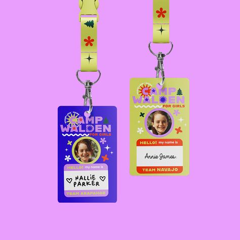 Lanyard Name Tags, Tags Graphic Design, Name Tag Graphic Design, Name Card Creative, Identity Card Design Creative, Name Graphic Design, Id Lanyard Design, Cute Name Tag Ideas, Creative Lanyard Design