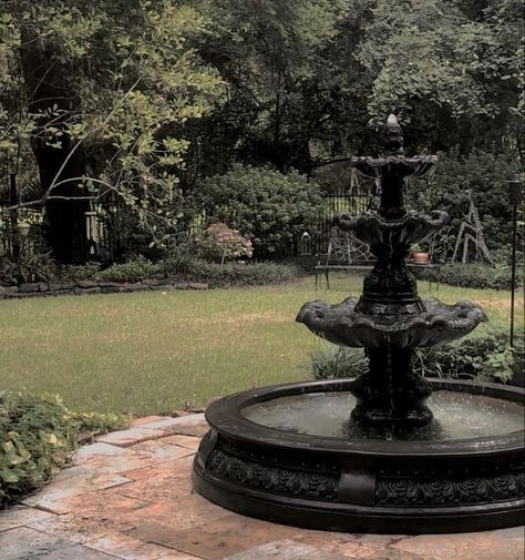 Celesté. on Twitter: "… " Castle Yard Aesthetic, Garden Castle Aesthetic, Vampire Garden Aesthetic, Garden Fountain Aesthetic, Gothic Water Fountain, Victorian Gothic Garden Aesthetic, Fountain Aesthetic Night, Victorian Gothic Garden, Victorian Castle Aesthetic