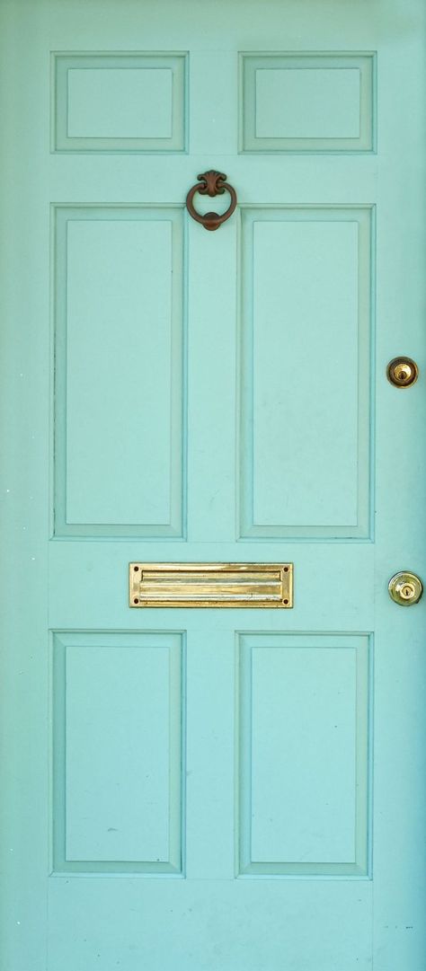 Everything to Consider When Painting Your Front Door Bright Painted Front Doors, Aqua Doors Front Entrance, Turquoise Front Door Colors, Colorful Front Doors, Tiffany Blue Front Door, Blue Front Doors, Aqua Front Doors, Colorful Front Door, Charleston Living