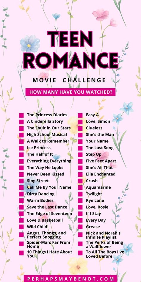 Movies For 13 Yrs Old, To Watch List, Teenage Love Movies, Teen Love Movies, Netflix Movies To Watch Romantic, The Idea Of You Movie, Teen Romance Movies, Movies Romance, Movie Night With Friends