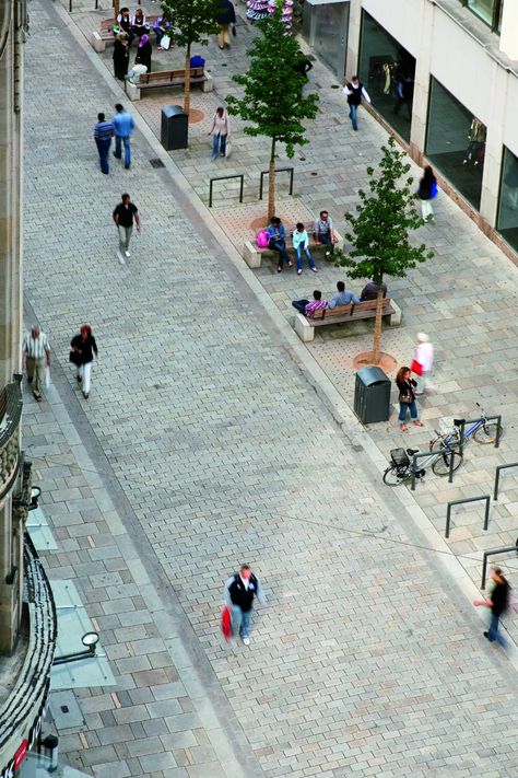 Urban Spaces Design, Wiesbaden Germany, Streetscape Design, Pavement Design, Pedestrian Walk, Paving Design, New Urbanism, Urban Design Concept, Pedestrian Walkway