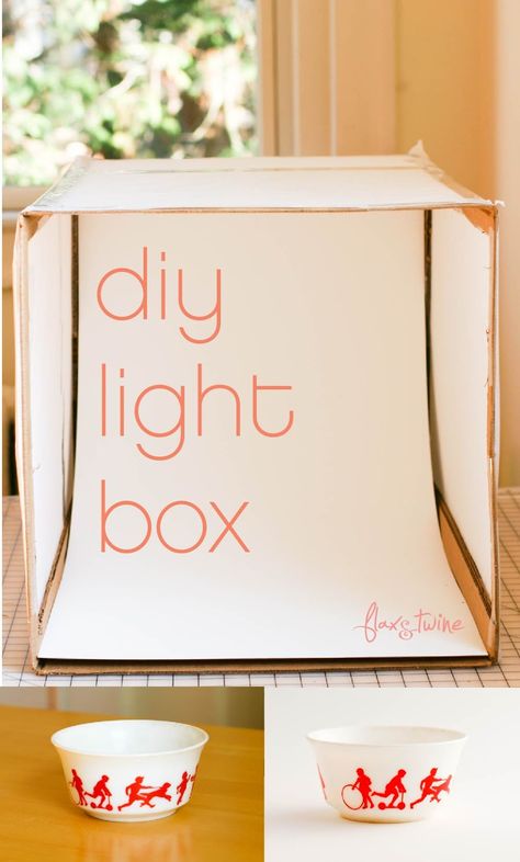 flax & twine: DIY Photo Light Box - A Finish Fifty Project Diy Light Box, Photo Light Box, Light Box Diy, Diy Light, Blog Planning, Photo Light, Foto Tips, Diy Photography, Trik Fotografi