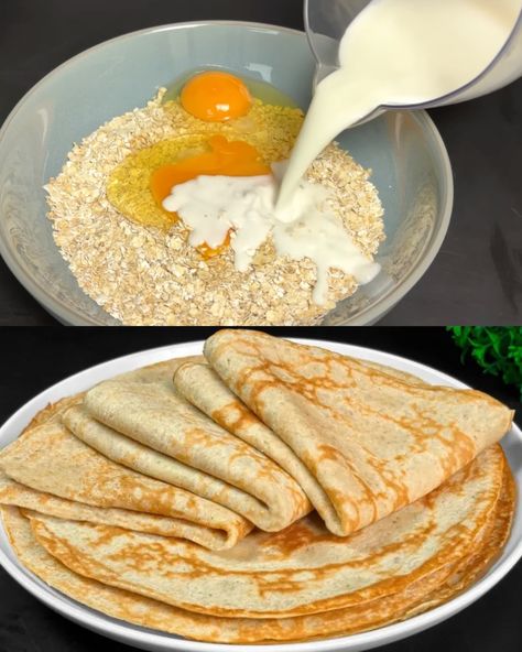 These oatmeal pancakes are a delicious, wholesome, and easy-to-make breakfast option. With the goodness of oats, a touch of sweetness, and the richness of butter and eggs, these pancakes are fluffy and satisfying. Perfect for a quick morning meal or a light snack, they are versatile and can be customized with your favorite toppings. Enjoy a nutritious start to your day with these delightful pancakes! Preparation Time Prep Time: 10 minutes Cooking Time: 15 minutes Total Time: 25 minutes Ingredien Egg And Oatmeal Pancakes, Oats With Eggs Healthy Breakfasts, Healthy Oats Pancakes, Oatmeal With Eggs Recipes, Oats And Eggs Breakfast, Oatmeal And Eggs Breakfast, Egg Oatmeal Pancakes, Oat Pancakes Healthy, Oats Pancake Recipe