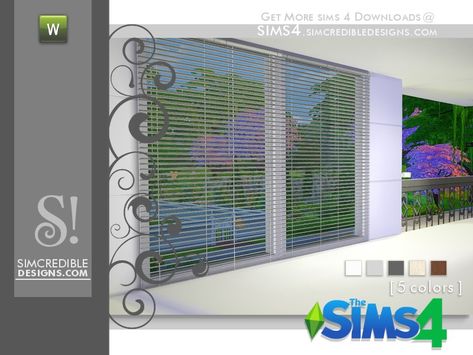 Blinds For Large Windows, Windows With Blinds, Black Simmer, Sawamura Eijun, Office Blinds, Sims 4 Kitchen, Sims 4 Cas Mods, Outside The Window, Sims 4 Bedroom