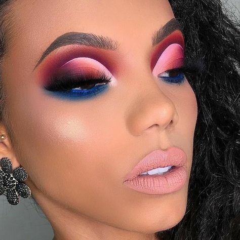 Make Up Designs, Maquillage On Fleek, Eye Shadow Makeup, Makeup Tip, Shadow Makeup, Bright Makeup, Beauty Make-up, Beautiful Eye Makeup, Colorful Eye Makeup