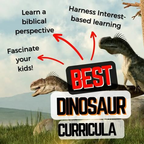 BEST Creation Science Dinosaur Homeschool Curriculum PICKS. Tap into interest-based learning with cool dinosaur homeschool curriculum from a CREATIONIST perspective here. Dinosaur Homeschool Unit, Dinosaur Homeschool, Answers In Genesis, Creation Science, Cool Dinosaurs, Gather Round, Homeschool Curriculum, Tap, Science