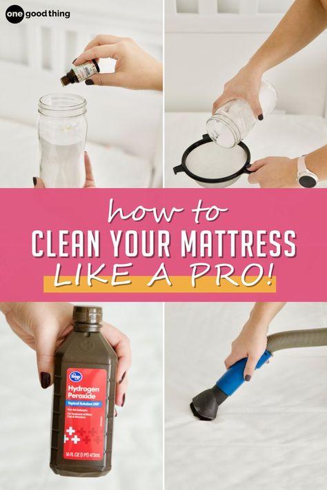 mattress being cleaned Homemade Mattress Cleaner, Matress Cleaner, Matress Cleaning, Homemade Mattress, Deep Clean Mattress, Clean Mattress Stains, Mattress Spray, Clean Your Mattress, Clean A Mattress