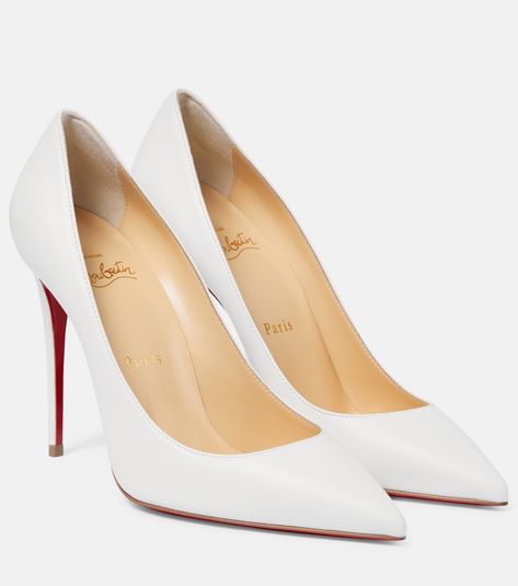 White Louboutin, Christian Louboutin Shoes Pumps, Louboutin Online, Louboutin Kate, Designer Wedding Shoes, Christian Louboutin Kate, Louboutin So Kate, Beige Heels, Louboutin Heels