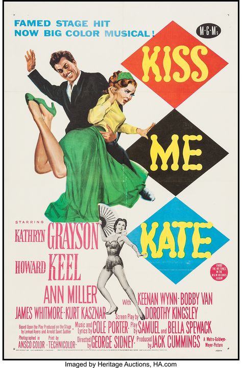 James Whitmore, Kathryn Grayson, Kiss Me Kate, Howard Keel, Hulk Character, Cole Porter, Bob Fosse, Ann Miller, Classic Movie Posters