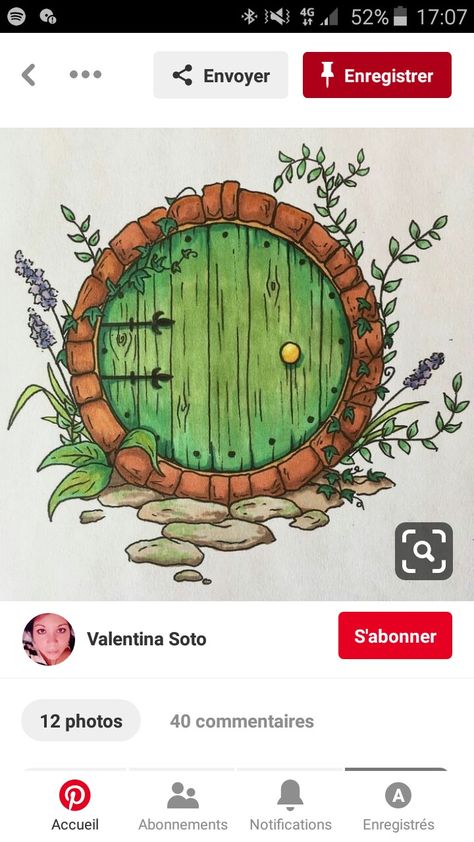 Fairy Door Drawing Simple, Hobbit Door Painting, Cute Cottagecore Drawings, Fairy Tree Houses Drawing, Gnome House Drawing, Hobbit House Drawing, Hobbit Door Drawing, Fairy House Drawing Cottages, Fairy World Drawing