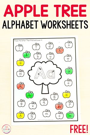 Apple Unit Kindergarten Free Printable, Letter Activities For Kindergarten Free Printable, Apple Letter Activities Preschool, Free Preschool Apple Activities, Kindergarten Learning Activities Free Printable, Free Printable Apple Activities, A For Apple Worksheet, Apple Letters Free Printable, Toddler Worksheets Printable Free