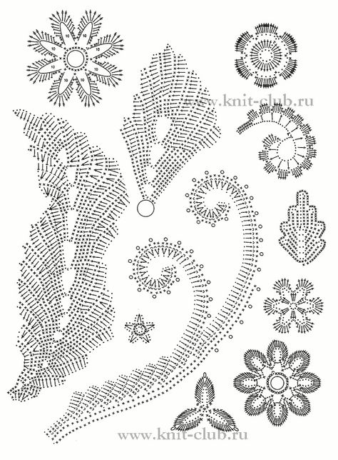 Irish Lace Crochet Pattern, Irish Crochet Flowers, Russian Crochet, Irish Crochet Motifs, Crochet Leaf Patterns, Irish Crochet Patterns, Crochet Symbols, Crochet Motif Patterns, Form Crochet