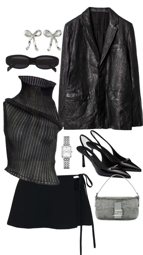 #outfit #outfitinspo #trendy #prada #fashion #nightout #ootn Gno Outfit, Prada Fashion, Outfit Layout, Mode Inspo, Look Vintage, 2000s Fashion, Lookbook Outfits, Looks Vintage, Aesthetic Fashion