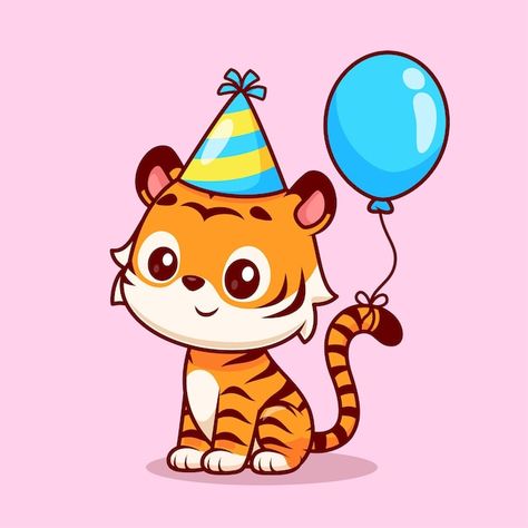 Premium Vector | Cute tiger birthday party with balloon cartoon vector icon illustration animal holiday isolated Tiger Birthday Party, Tiger Birthday, Balloon Cartoon, Tiger Drawing, Winnie The Pooh Pictures, Birthday Cartoon, Cute Tiger, Holiday Icon, Vector Icons Illustration