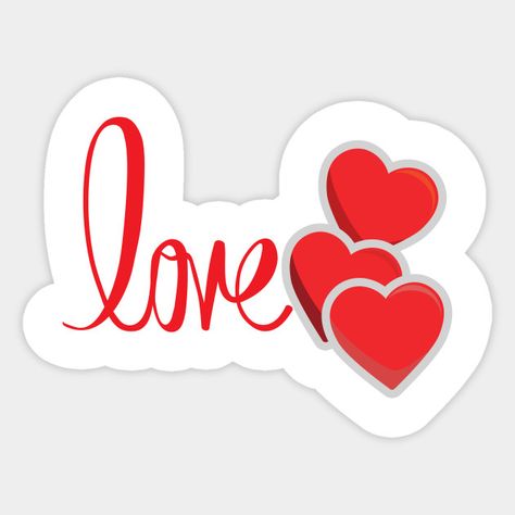 Love - Couples Love - Sticker | TeePublic Valentine Wallpapers, Valentines Toppers, Happy Birthday Tag, Valentines Illustration, Penanda Buku, Label Printable, Birthday Cake Topper Printable, Valentine Stickers, Stencil Ideas