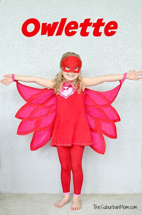 Diy Owlette Costume, Pj Masks Birthday Party Ideas, Fall Birthday Party Ideas, Owlette Costume, Fall Birthday Party, Masks Kids, Pj Masks Owlette, Halloween Kids Costumes Girls, Pj Masks Birthday Party