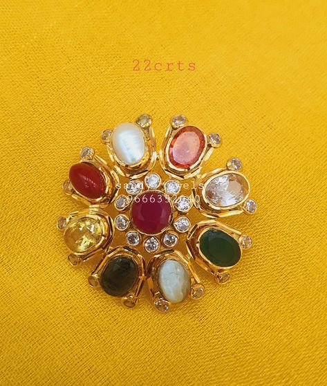 Navarathna Ear Studs, Navaratna Studs Gold, Navaratna Pendants Gold, Navaratna Locket For Women, Navratan Rings For Women, Navaratan Earrings, Navaratna Lockets, Navaratna Earrings Gold, Kanti Designs