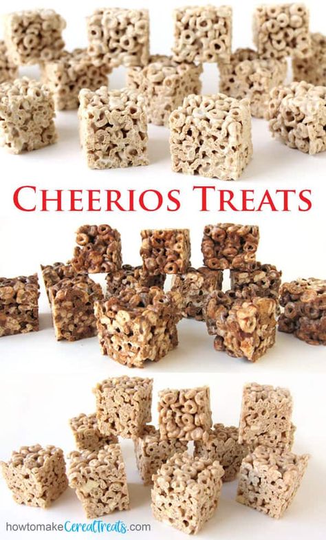 Apple Cinnamon Cheerios Recipes, Cherrios Bars No Peanut Butter, Cheerios Treats, Cheerios Bars, Peanut Butter Cheerios, Cheerio Treats, Cheerios Recipes, Peanut Butter Cheerio Bars, Cheerio Bars