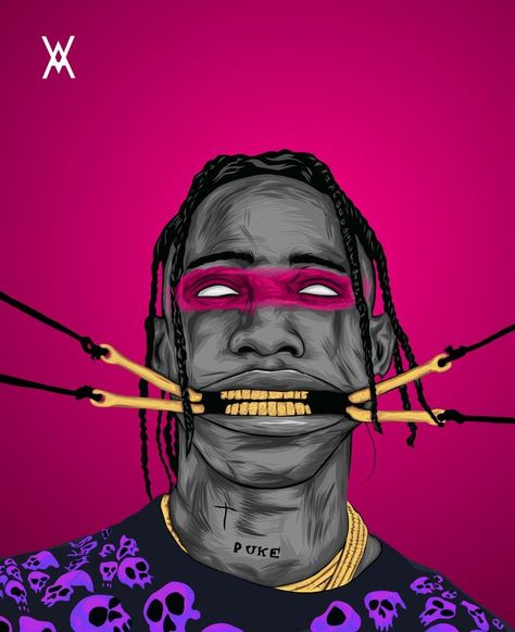 Travis Scott Art Wallpaper, Travis Scott Cartoon Art, Travis Scott Artwork, Travis Scott Illustration, Travis Scott Sketch, Travis Scott Cartoon, Travis Scott Painting, Travis Scott Design, Travis Scott Art