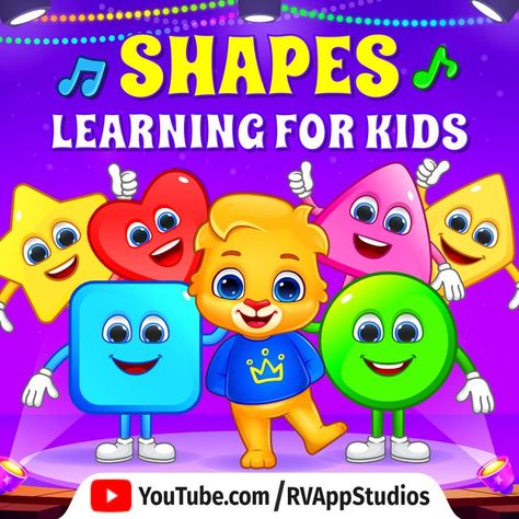 Shapes Song, Shape Songs, Shapes For Toddlers, Learn Shapes, Learning Shapes, Educational Videos, Kids Songs, I Am Game, Nursery Rhymes