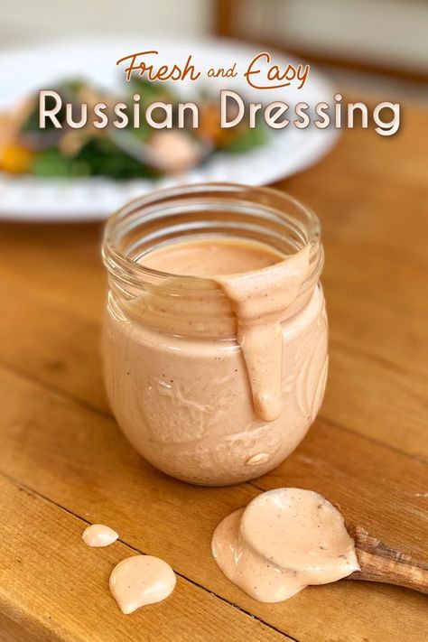 Sandwich Dressing Recipe, Sandwich Spread Recipes, Salad Dressing Recipes Healthy, Dressing For Fruit Salad, Sandwich Sauces, Russian Dressing, Salad Dressing Recipes Homemade, Sandwich Spread, Homemade Salad Dressing