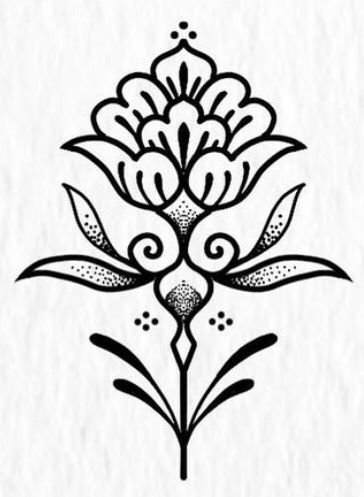 Folk Flowers Tattoo, Forearm Flash Tattoo, Mexican Ornamental Tattoo, Traditional Norwegian Tattoo, Traditional Forearm Tattoos For Women, Ornamental Geometric Tattoo, Ornamental Tattoo Stencil, Mexican Folk Tattoo, Scandinavian Flower Tattoo