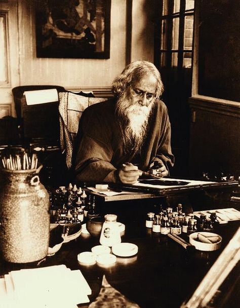 Tagore Quotes, Painting Desk, Satyajit Ray, Indian Legends, Michel De Montaigne, Rabindranath Tagore, History Of India, School Of Art, Indian History