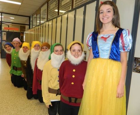 Seven Dwarves Costume Diy, Dwarfs Costume, Seven Dwarfs Costume, Clothing Diys, Shrek Costume, Disney Halloween Parties, School Performance, Fun Costumes, Cute Group Halloween Costumes