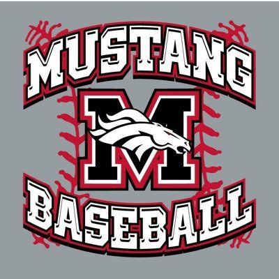 School Baseball Shirt Designs, High School Baseball Shirt Designs, High School Baseball Shirts, School Spirit T-shirt For Baseball Season, Baseball Team Shirts, Mustang Spirit Shirts, Mustang Mascot Shirt Ideas, Mustang Mascot Logo, Sports Merch