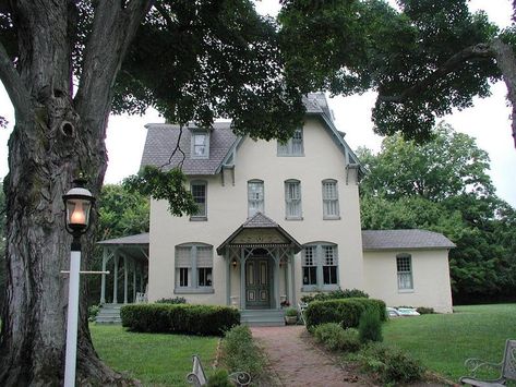 Stucco Over Brick Exterior, Stucco Over Brick, 19th Century Architecture, Chestertown Maryland, Washington College, Plaster Mouldings, Slate Fireplace, Mansard Roof, Active Family