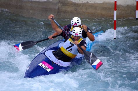 Slalom Canoeing | File:Slalom canoeing 2012 Olympics C2 CZE Jaroslav Volf and Ondřej ... Canoe Slalom, 2012 Olympics, Canoeing, Big Dreams, Dream Big, Kayaking, Canoes, Kayaks