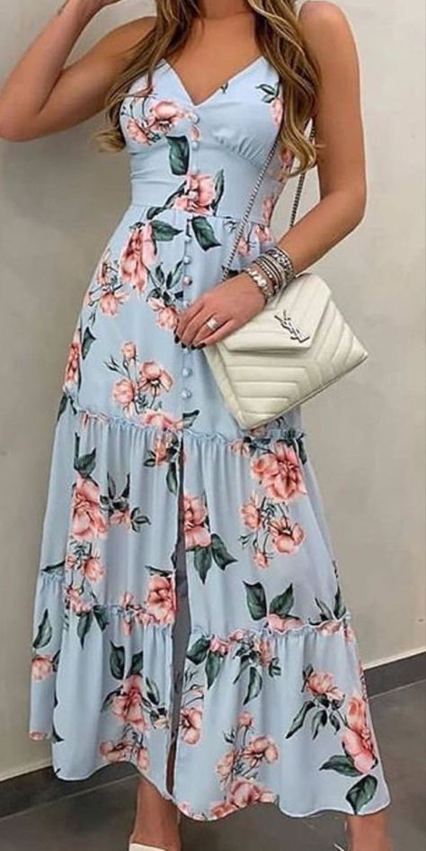 Cute Casual Dresses, Floral Prom Dresses, Shoulder Dresses, فستان سهرة, Pretty Prom Dresses, Vestido Casual, Summer Fashion Outfits, Western Dresses, Fall Fashion Outfits