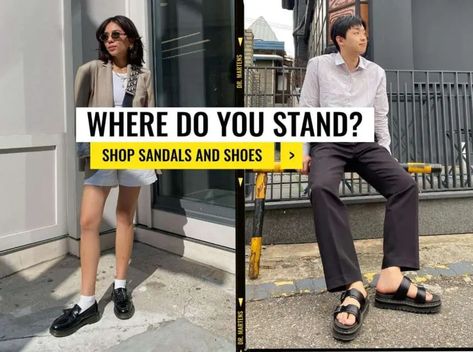 Dr. Martens: Sandals and shoes with attitude Martens Sandals, Dr Martens Sandals, Dr. Martens, Make It, Socks, Sandals, Music