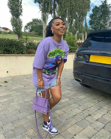 Purple Outfits, Flawless Beauty, Tomboy Style Outfits, Streetwear Fashion Women, Cute Swag Outfits, Tomboy Fashion, Baddie Outfits Casual, Dope Outfits, Teenage Fashion Outfits