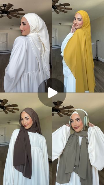 Chiffon Scarf Tutorial Hijab Styles, Hajab Girl Style, Hijab Styles Full Coverage, Hijab Style Chiffon, Hijab Style Full Coverage, Gold Hijab Dress, Full Coverage Hijab Styles, Cool Hijabi Outfits, Formal Hijab Style