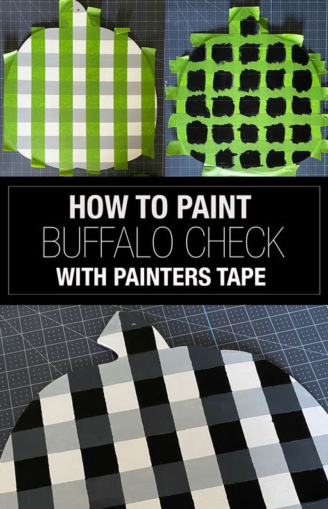 An easy tutorial on how to paint buffalo check plaid with painters tape. Perfect to paint a handmade signs. Diy Plaid, Plaid Diy, Paintings Easy, Buffalo Plaid Decor, Door Signs Diy, Weekend Crafts, Plaid Decor, Paint Diy, Buffalo Check Plaid