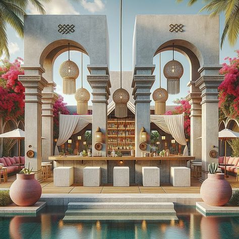 1️⃣ , 2️⃣ , 3️⃣ , or 4️⃣ My @giLherrera twist of Modern Mexican Hacienda Hotel Pool area with a Tulum/Cabo Touch: Let 🇲🇽 Mexican Macrame Art SHINE! (stay tuned for NEW COLLECTION😍🤩) . At CoLores Decor Our team is constantly experimenting with textures & “WOW” styles for a UNIQUE statement design for any room…Introducing TOP 🇲🇽 MeXican Artisan Design & CATAPULTING our culture’s Talent through the vision of our founder, GiL Herrera @giLherrera ♥️ . We work with many Hotels, Restaurants, Interio... Aztec Temple Interior, Luxury Mexican Restaurant, Hotel Tiki Tiki Tulum, Hyatt Zilara Riviera Maya, Posada Margherita Tulum, Mexican Hacienda, Modern Mexican, Hotel Pool, Macrame Art