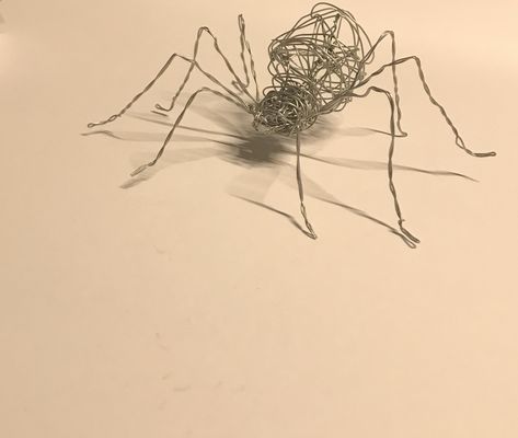 my first try to make a sculpt out of wire Wire Models Sculpture, Wire Spider Web Diy, Wire Art Sculpture Easy, 3d Wire Sculpture, Wire Spider Web, Spider Web Diy, Metal Wire Sculpture, Spider Sculpture, Wire Model